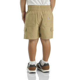 Carhartt toddler boys LWD short in dark khaki, further product image