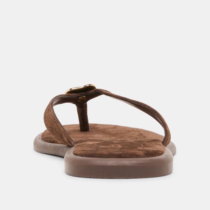 JAINA SANDALS DK BROWN SUEDE