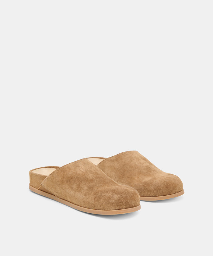 JONEY FLATS LT BROWN SUEDE