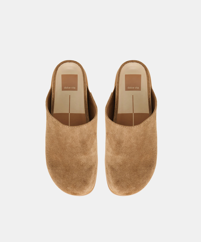 JONEY FLATS LT BROWN SUEDE