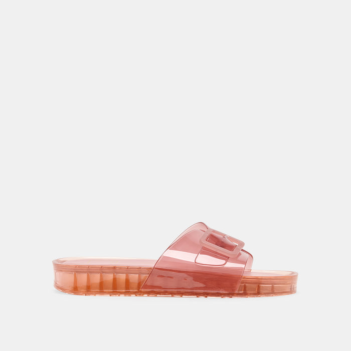 JULEAN Blush Vinyl Slip-on Jelly Platform Sandals | Dolce Vita