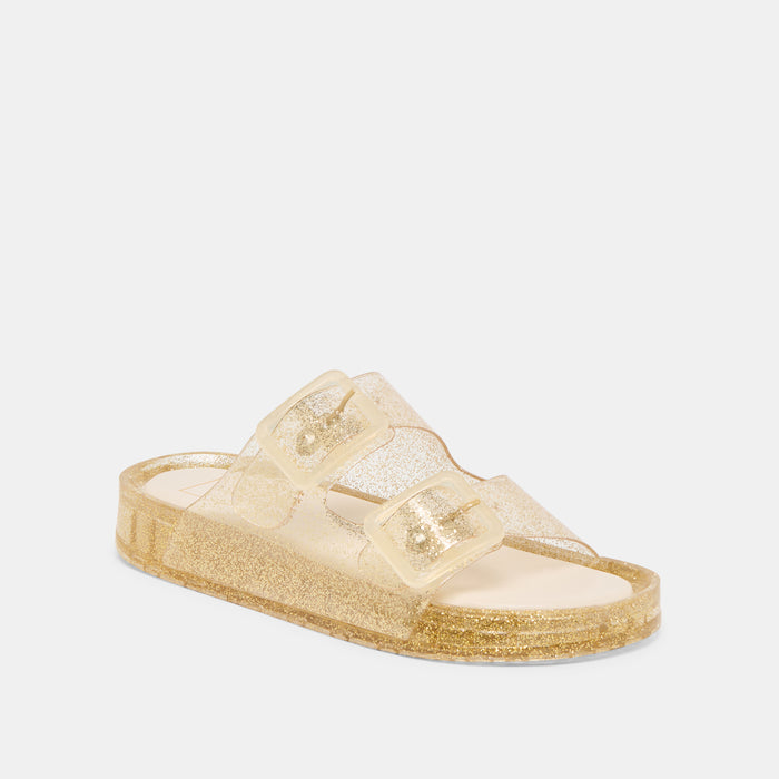 JULIO SANDALS GOLD VINYL