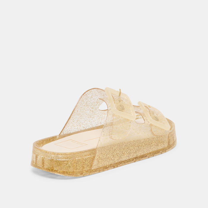 JULIO SANDALS GOLD VINYL