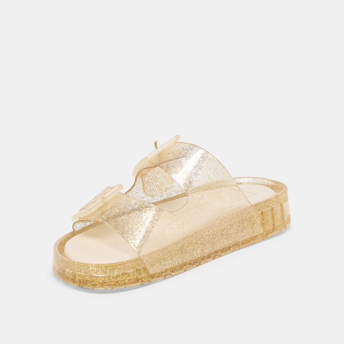 JULIO SANDALS GOLD VINYL