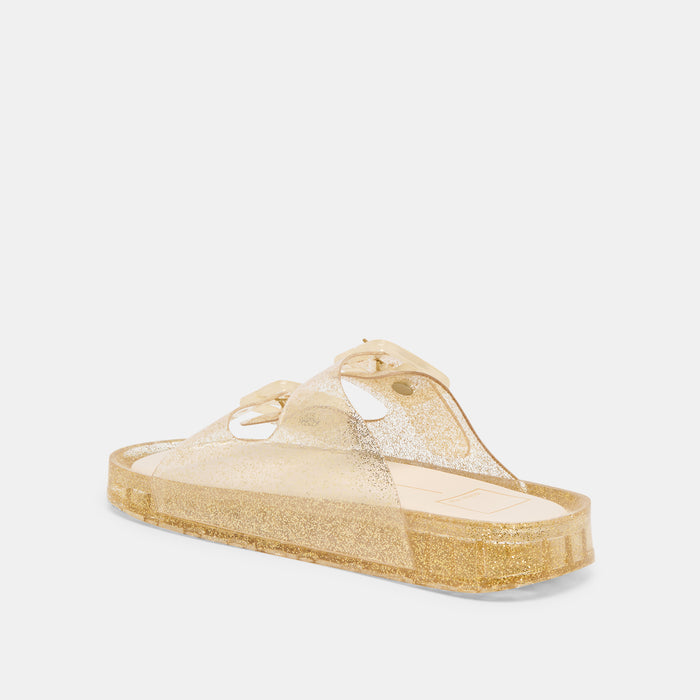 JULIO SANDALS GOLD VINYL