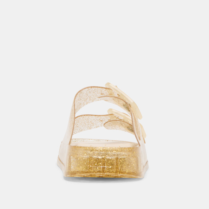 JULIO SANDALS GOLD VINYL