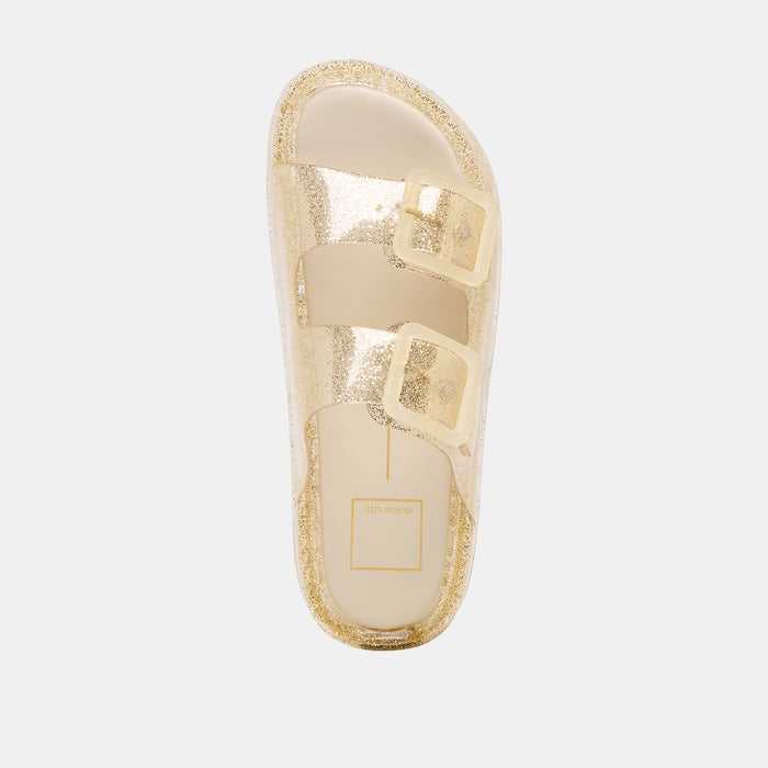 JULIO SANDALS GOLD VINYL