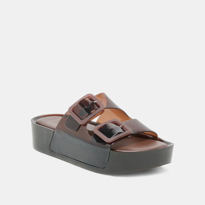 JULIO X SANDALS CHOCOLATE VINYL