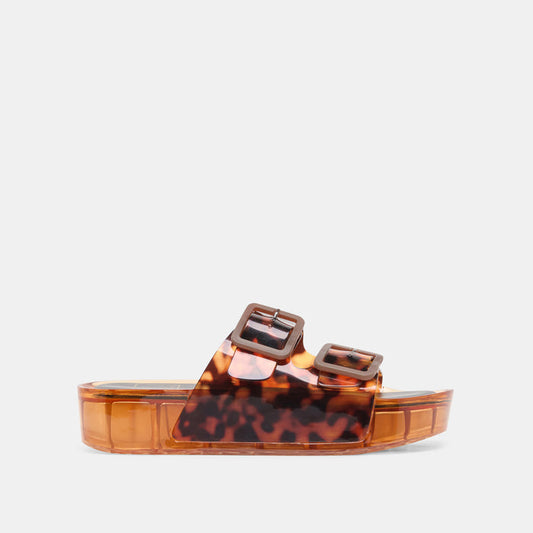 JULIO X Tortoise Vinyl Jelly Platform Sandals | Dolce Vita