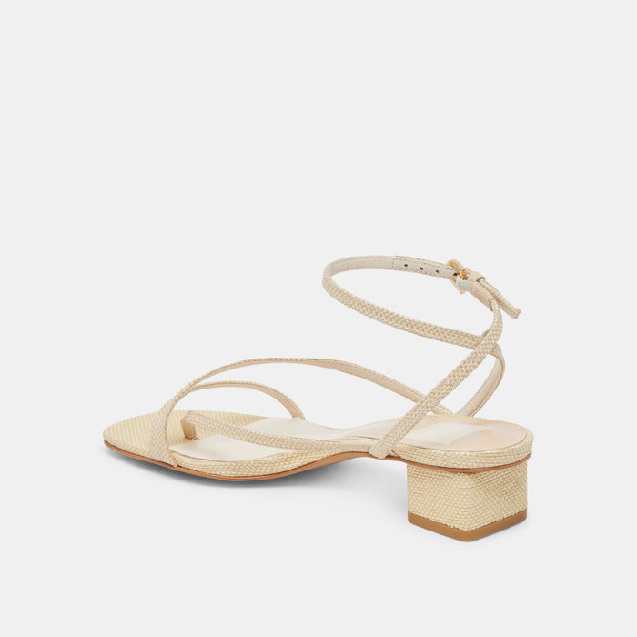 KARLOS SANDALS NATURAL WOVEN RAFFIA