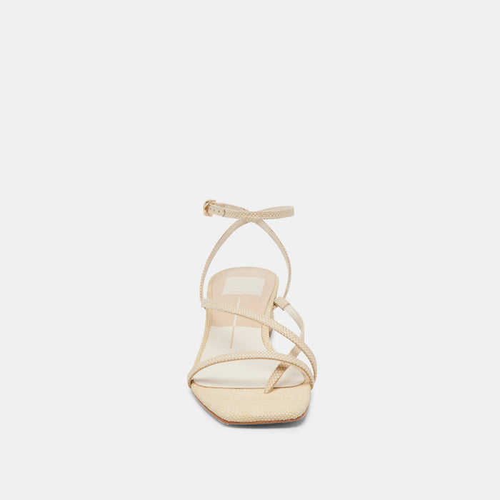 KARLOS SANDALS NATURAL WOVEN RAFFIA