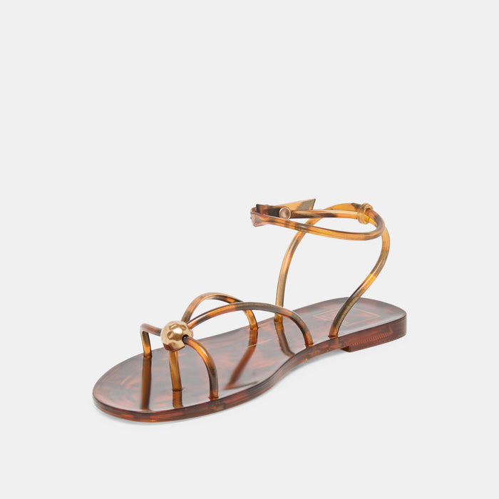KENLEY VINYL SANDALS TORTOISE JELLY
