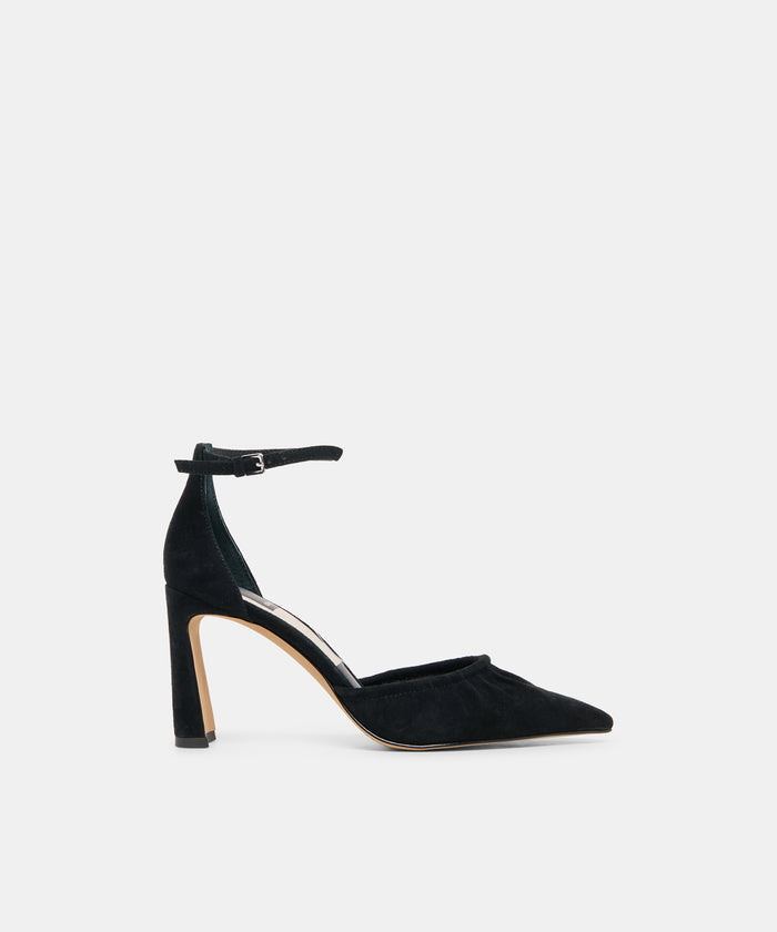 KYLO Onyx Suede Closed-Toe Heels | Dolce Vita