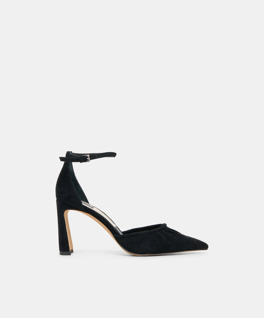 KYLO Onyx Suede Closed-Toe Heels | Dolce Vita