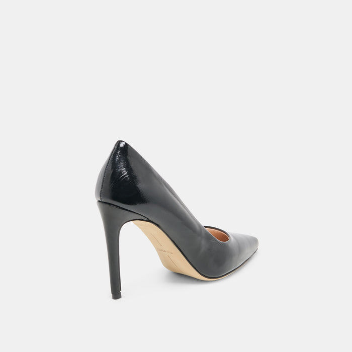 LANKY HEELS BLACK LEATHER