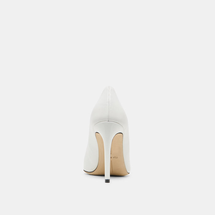 LANKY HEELS WHITE LEATHER