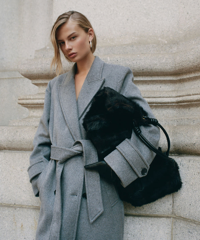 LILEE TOTE ESPRESSO FAUX FUR