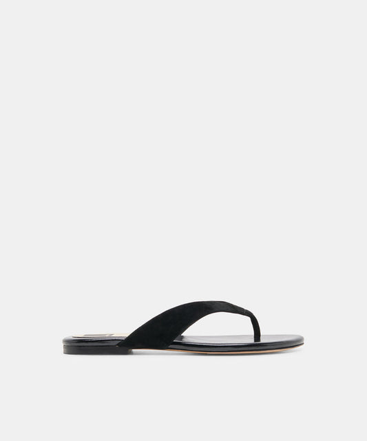 LINNET Onyx Suede Flip-Flop Thong Sandals | Dolce Vita
