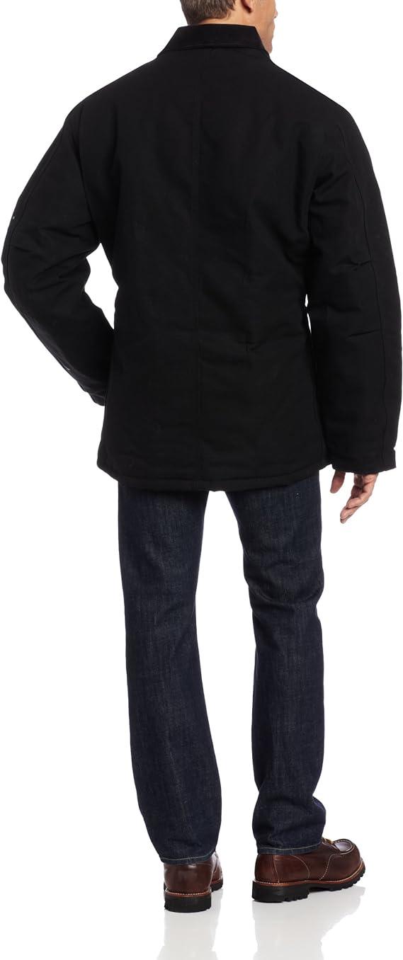 Carhartt insulated duck coat in black, additional view, available in tall sizing