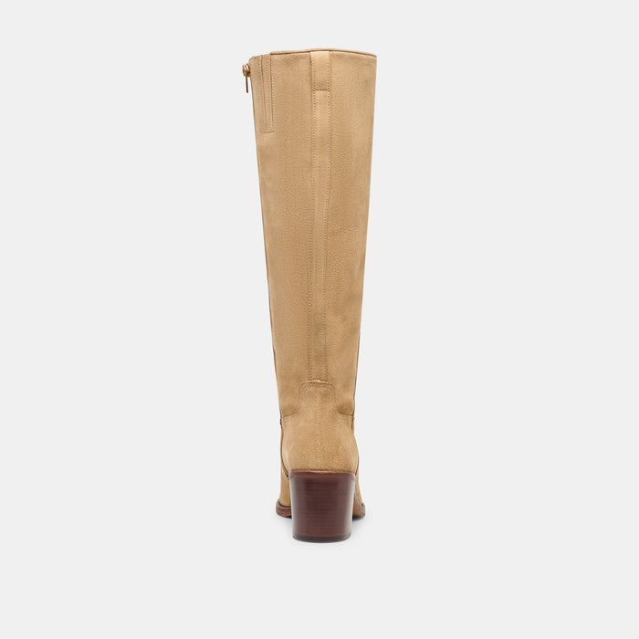 LUCYLE WIDE CALF BOOTS DK TAUPE SUEDE