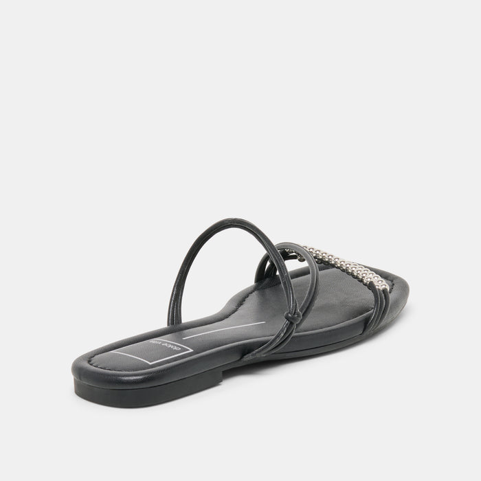 LYNDEE BEAD SANDALS BLACK STELLA