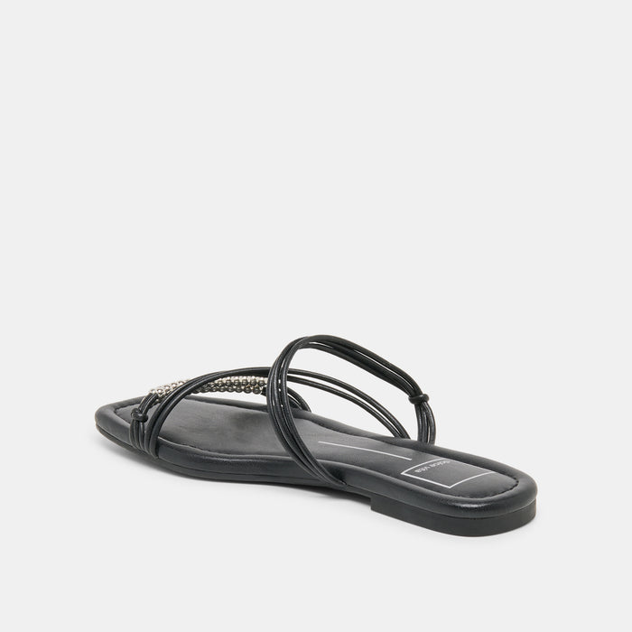 LYNDEE BEAD SANDALS BLACK STELLA