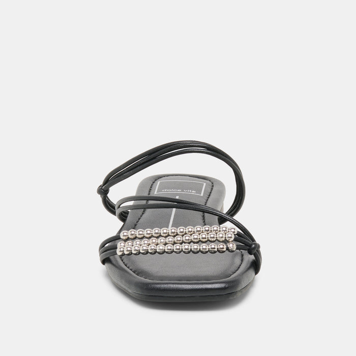 LYNDEE BEAD SANDALS BLACK STELLA