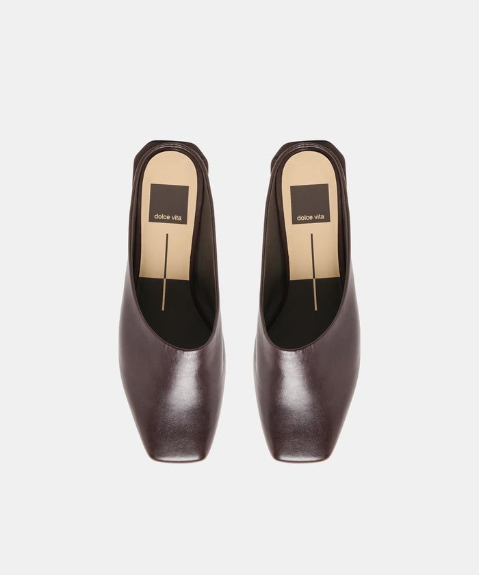 MACLYN FLATS BLACK CHERRY LEATHER