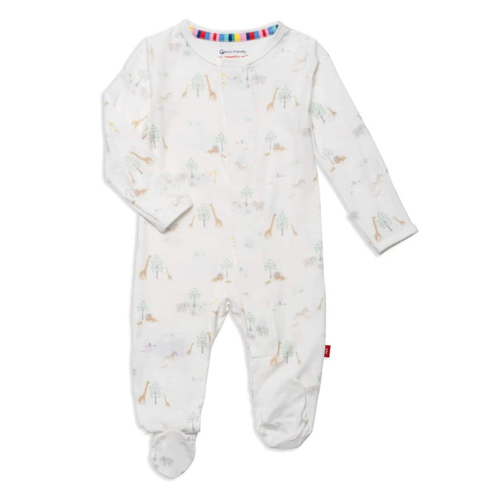 Magnetic Me | White Serene Safari Footie