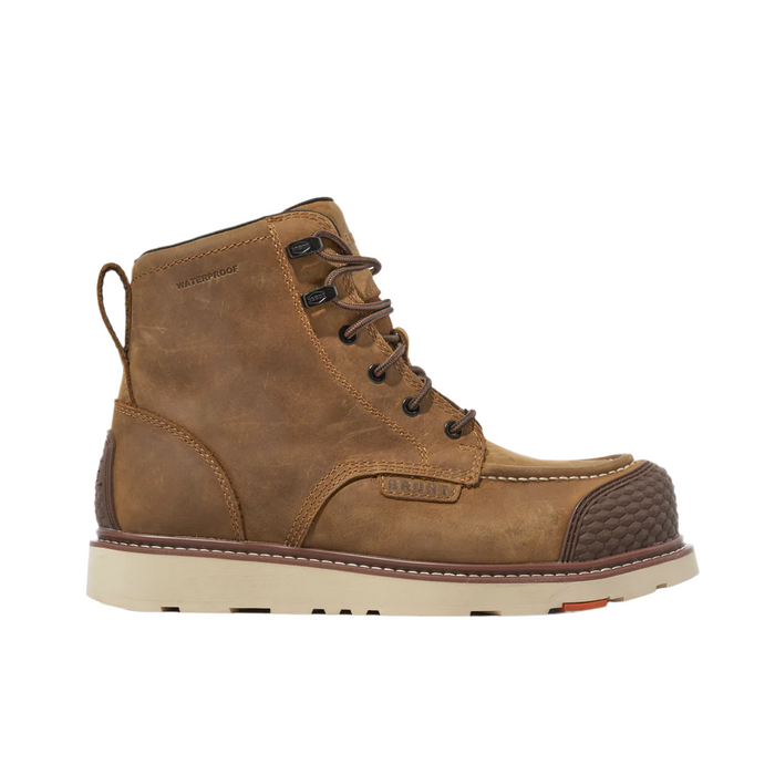 BRUNT Marin 6-inch BRUNT Toe waterproof work boot in brown with composite safety toe cap