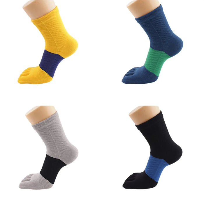 Mens 3 Pairs Five Finger Sports Toe Socks Pantsnsox