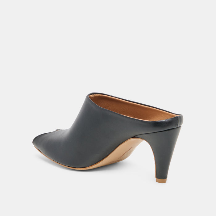MERY HEELS BLACK LEATHER