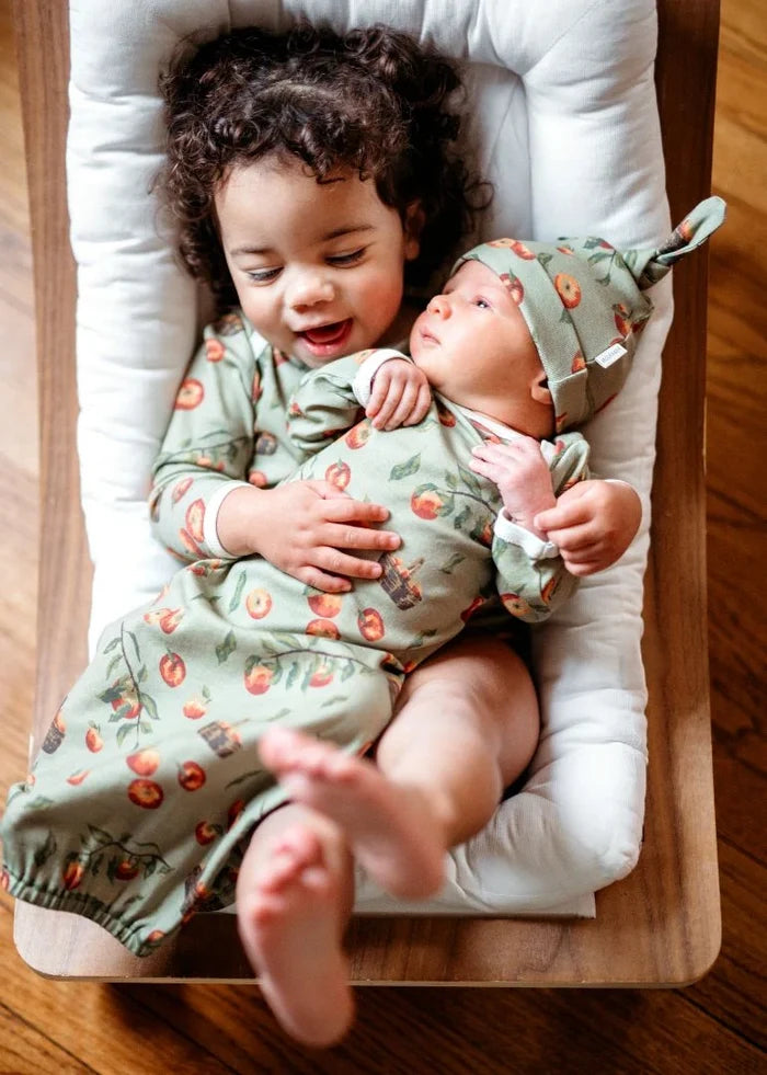 Milkbarn | Newborn Apple Orchard Gown & Hat Set