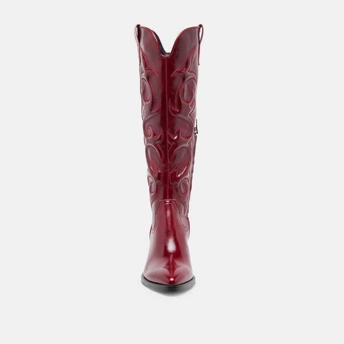MIRLA EXTRA WIDE CALF BOOTS OXBLOOD LEATHER