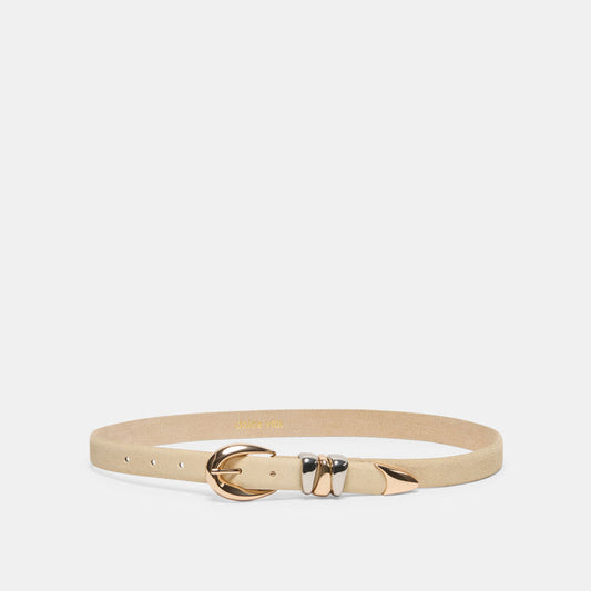 Mixed Metal Sand Suede Buckle Belt | Dolce Vita
