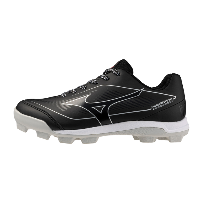 Mizuno CushionRevo Diamond JR Cleat — Black / White