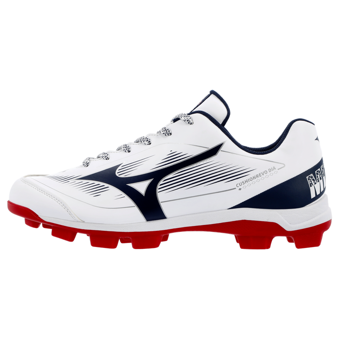 Mizuno CushionRevo Diamond TPU Cleat — White / Navy