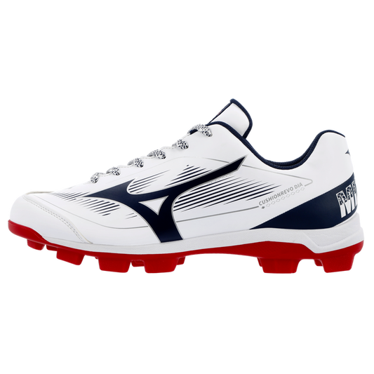 Mizuno CushionRevo Diamond TPU Cleat — White / Navy