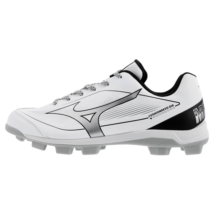 Mizuno CushionRevo Diamond TPU Cleat — White / Black