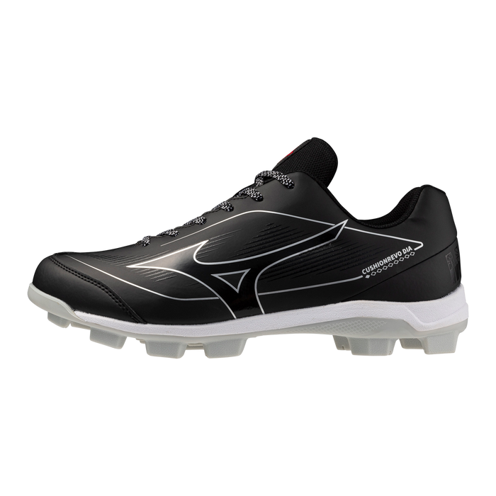 Mizuno CushionRevo Diamond TPU Cleat — Black / White