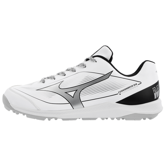 Mizuno CushionRevo Diamond Turf Shoe — White / Black
