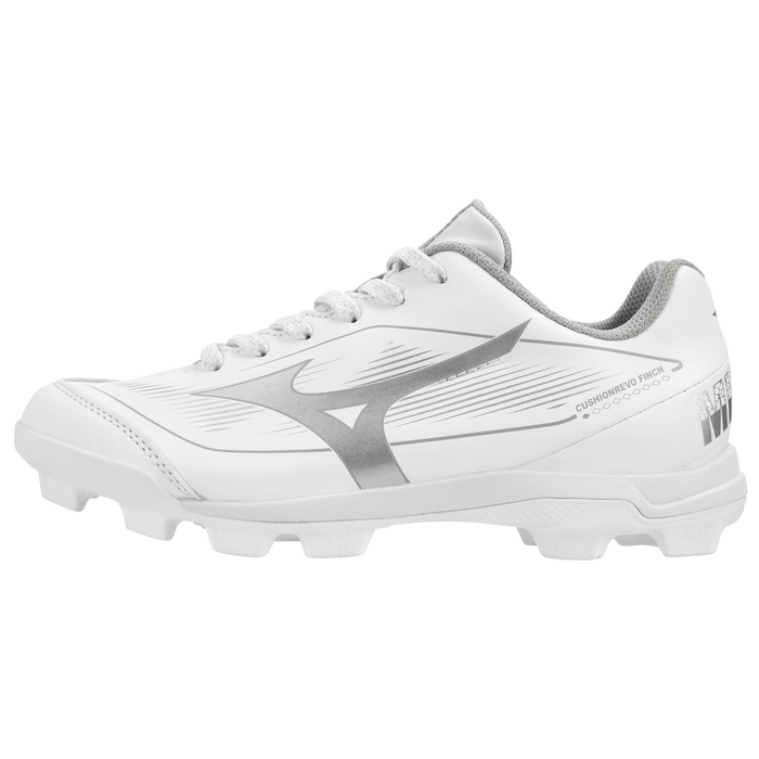 Mizuno CushionRevo Finch JR Cleat — White / Silver