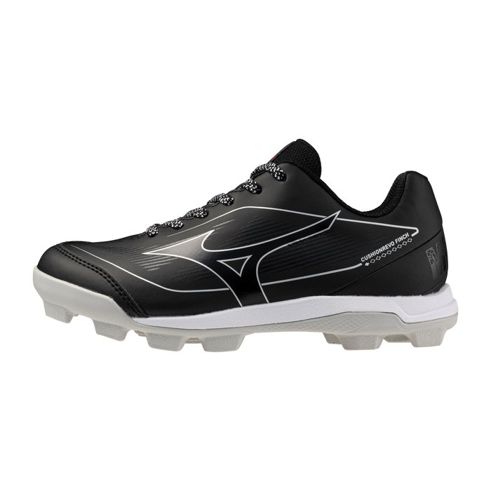 Mizuno CushionRevo Finch JR Cleat — Black / White