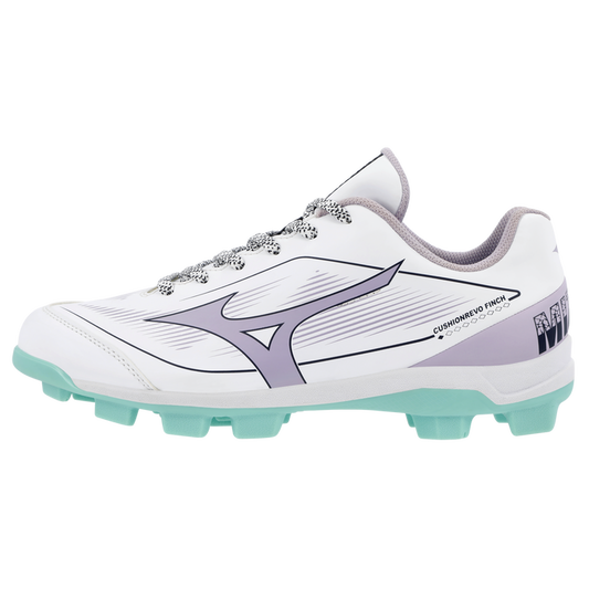Mizuno CushionRevo Finch TPU Cleat — White / Lavender
