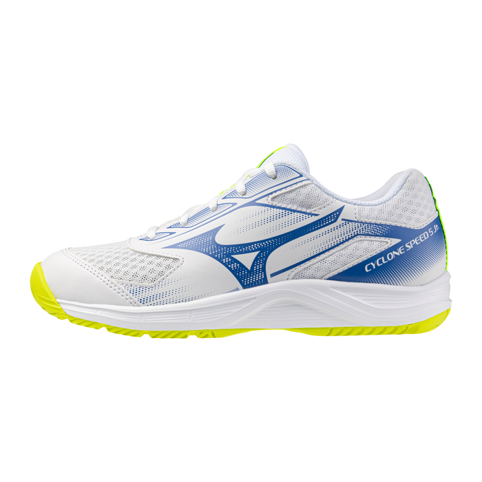 Mizuno Cyclone Speed 5 Junior — White / Lightning Yellow