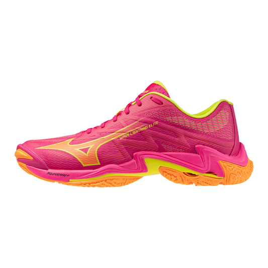 Mizuno Wave Lightning Elite Unisex — Pink Tetra / Fortune Yellow
