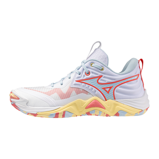 Mizuno Wave Momentum 4 Elite Womens — White / Calypso Coral