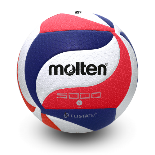 Molten R/W/B Leather Volleyball NFHS — Volleyballs