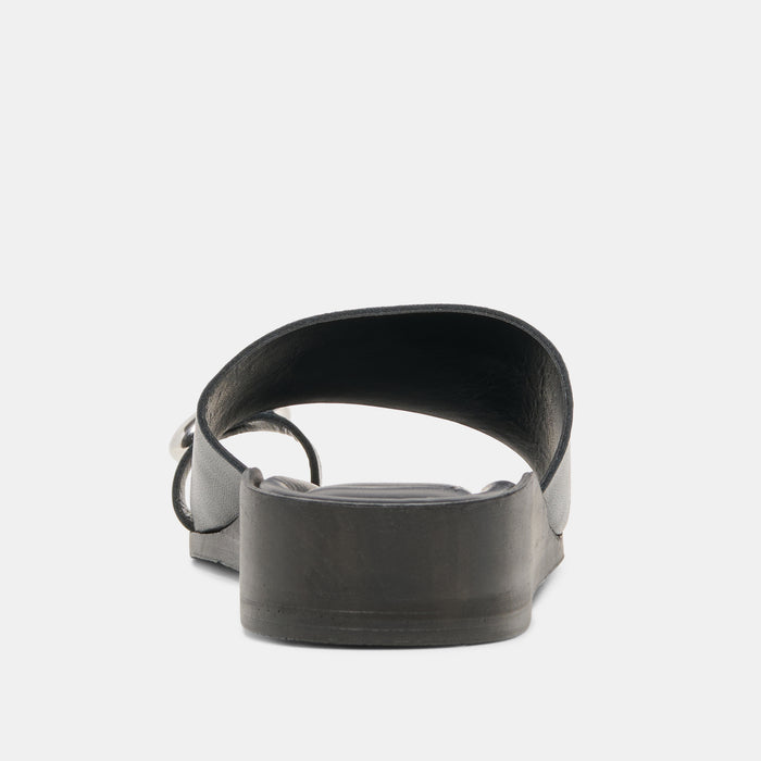 MOXY SANDALS BLACK LEATHER