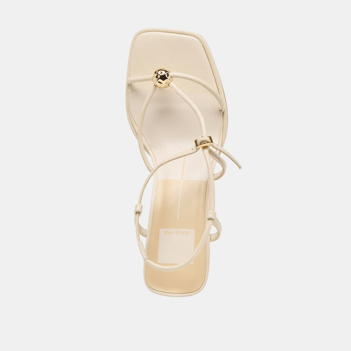 MYLEE HEELS CREME LEATHER